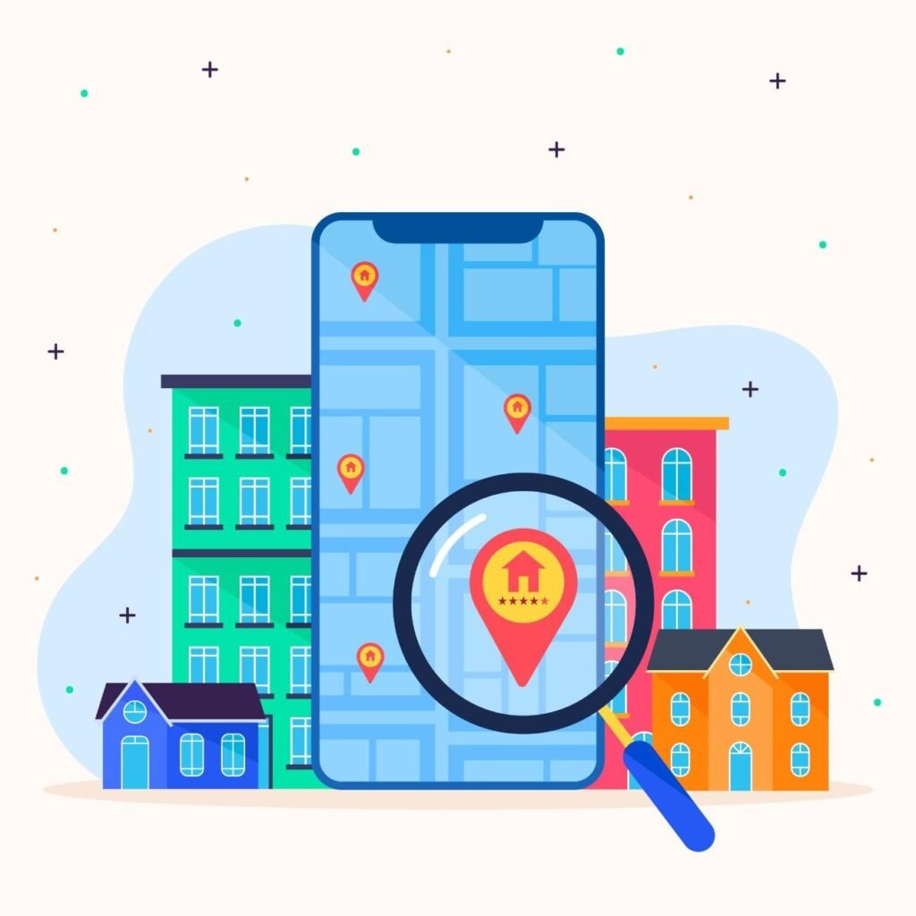 Google map showing local SEO marketing services for dental practices.